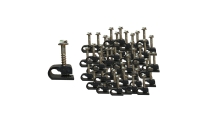 Tube Clamp - black 1/4 inch with screw (100 pk)