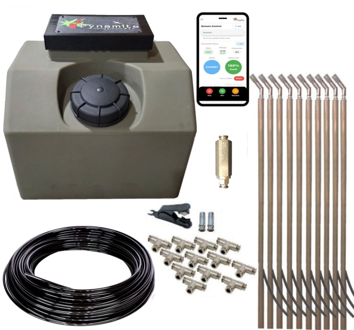10 Gallon Wi-Fi/Bluetooth Pynamite Mosquito Misting System with 10 Riser Kit