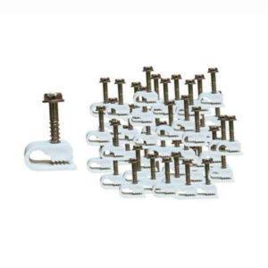 Tube Clamp - white 1/4 inch with screw (100 pk)
